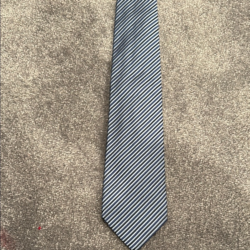 Banana Republic Gray Tie with Classic Stripes